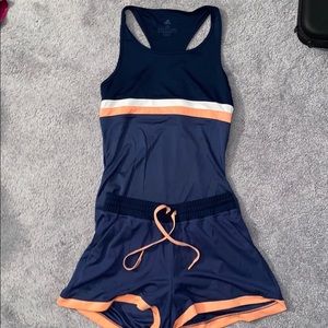 French open Climalite Adidas shorts and shirt